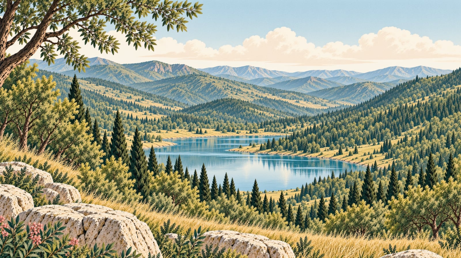 Mudurnu Karamurat Lake çizimi, Bolu