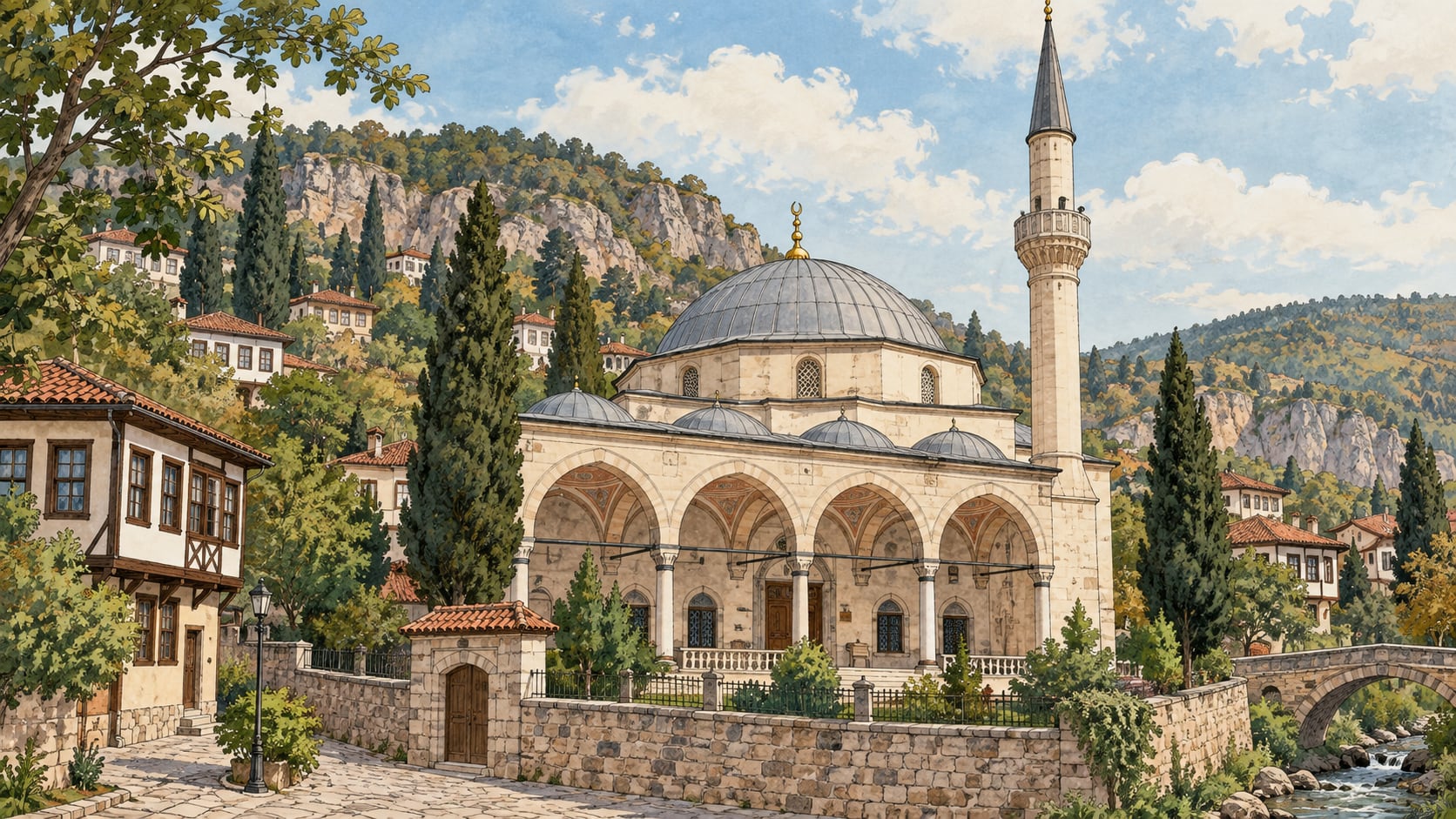 Mudurnu Yıldırım Bayezid Mosque çizimi, Bolu
