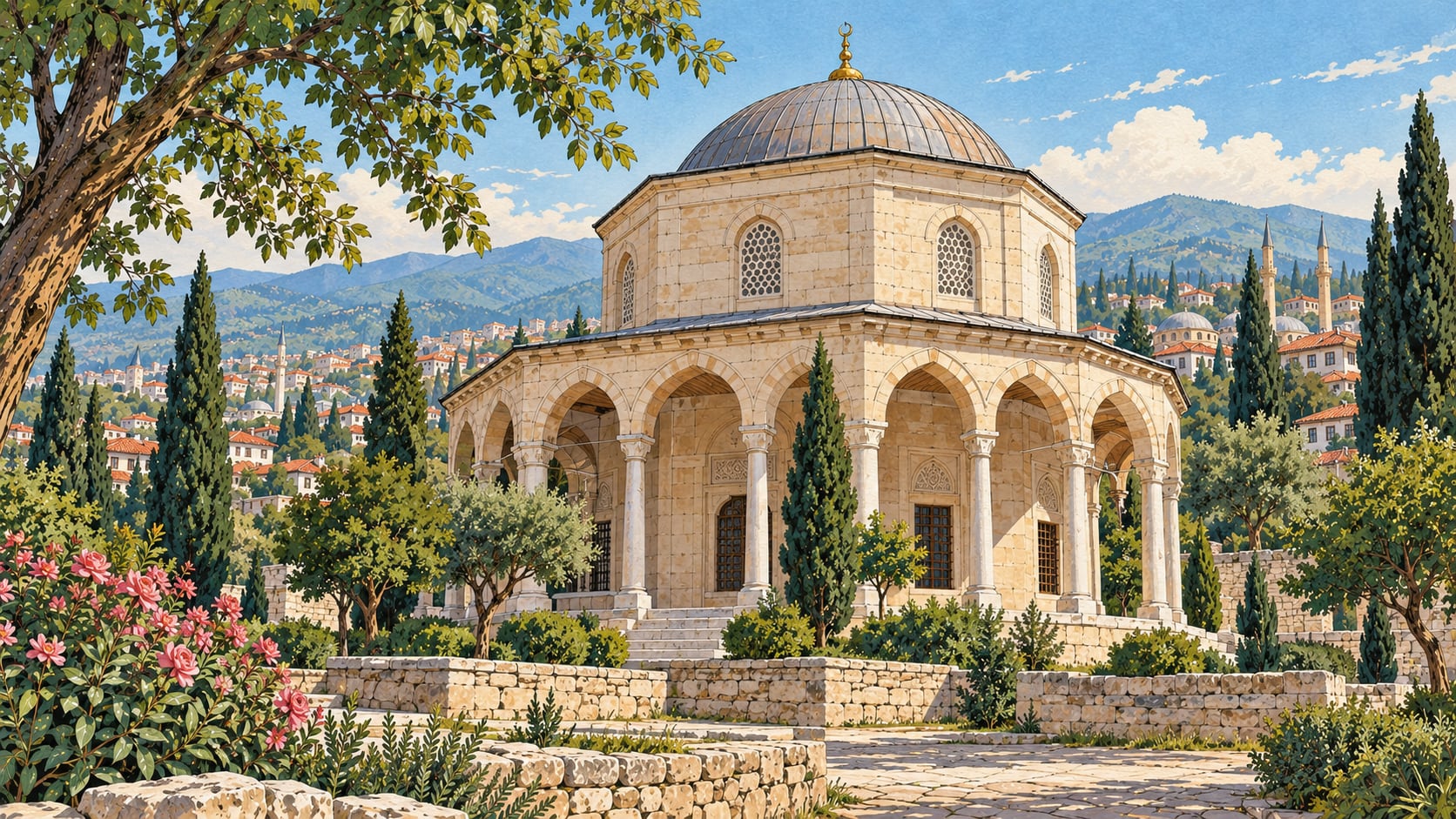 Mükrime Hatun Tomb çizimi, Bursa