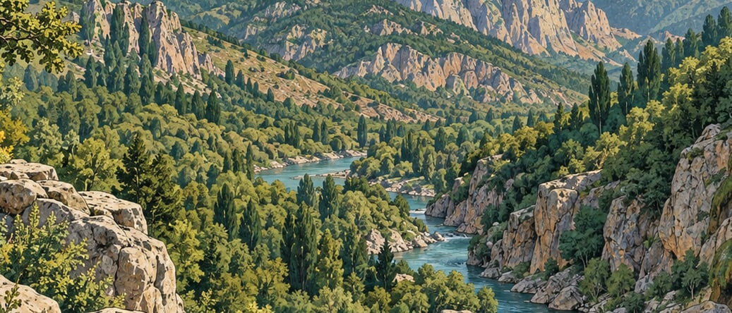 Munzur Valley National Park çizimi, Tunceli
