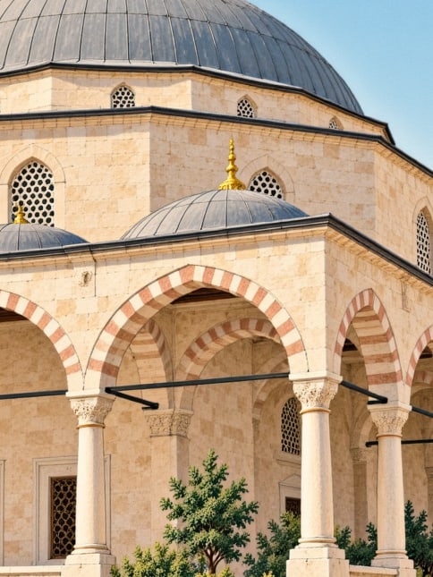 Zeichnung: Muradiye-Moschee, Edirne