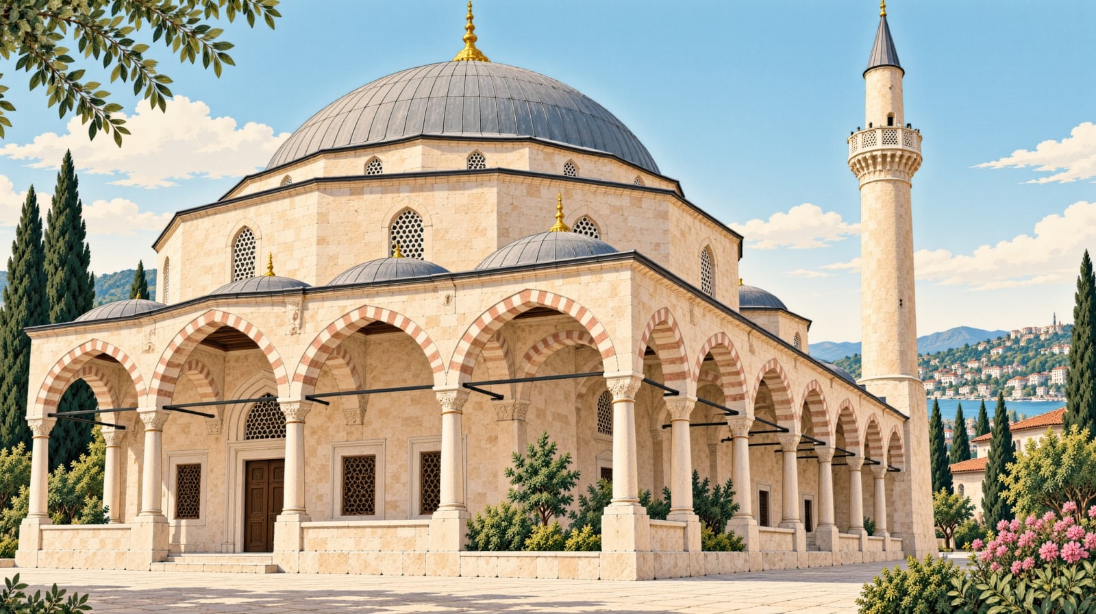 Muradiye Mosque çizimi, Edirne