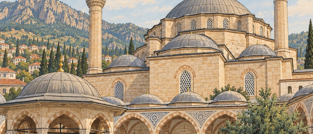Muradiye Mosque and Complex çizimi, Manisa