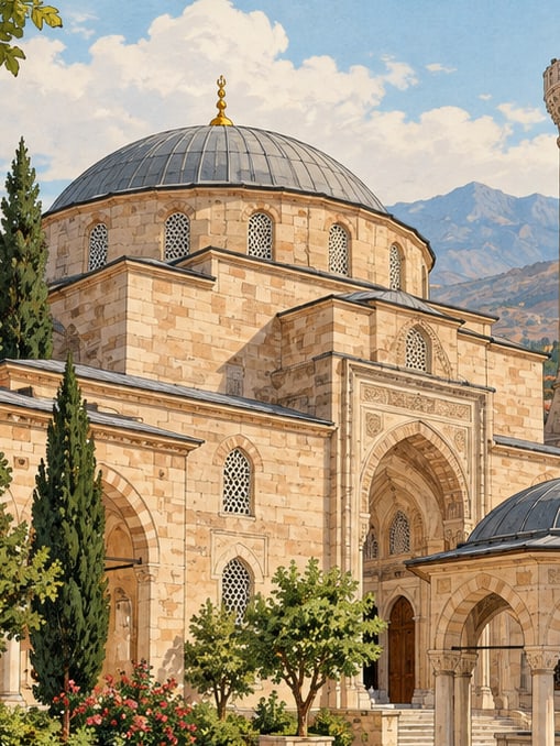 Zeichnung: Murat-Paşa-Moschee, Niğde