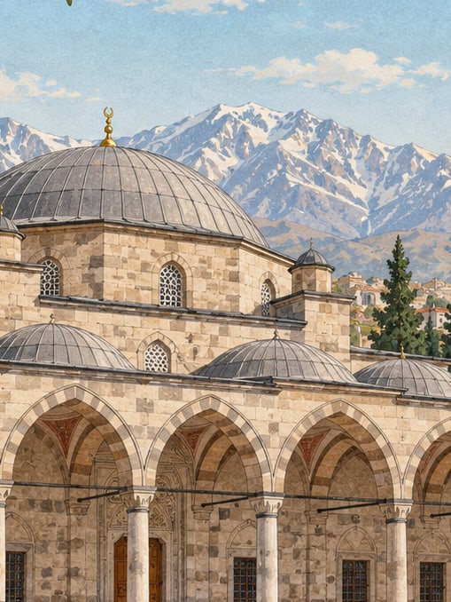 Zeichnung: Murat-Paşa-Moschee, Erzurum