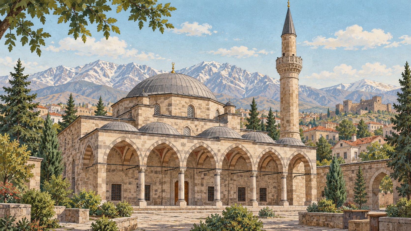 Murat Paşa Mosque çizimi, Erzurum