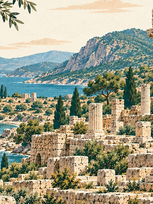 Zeichnung: Archäologische Stätte Nagidos, Mersin