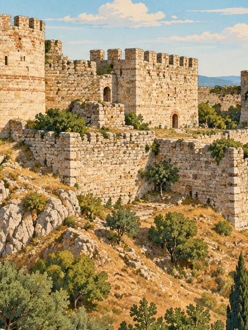 Zeichnung: Burg Naip, Tekirdağ