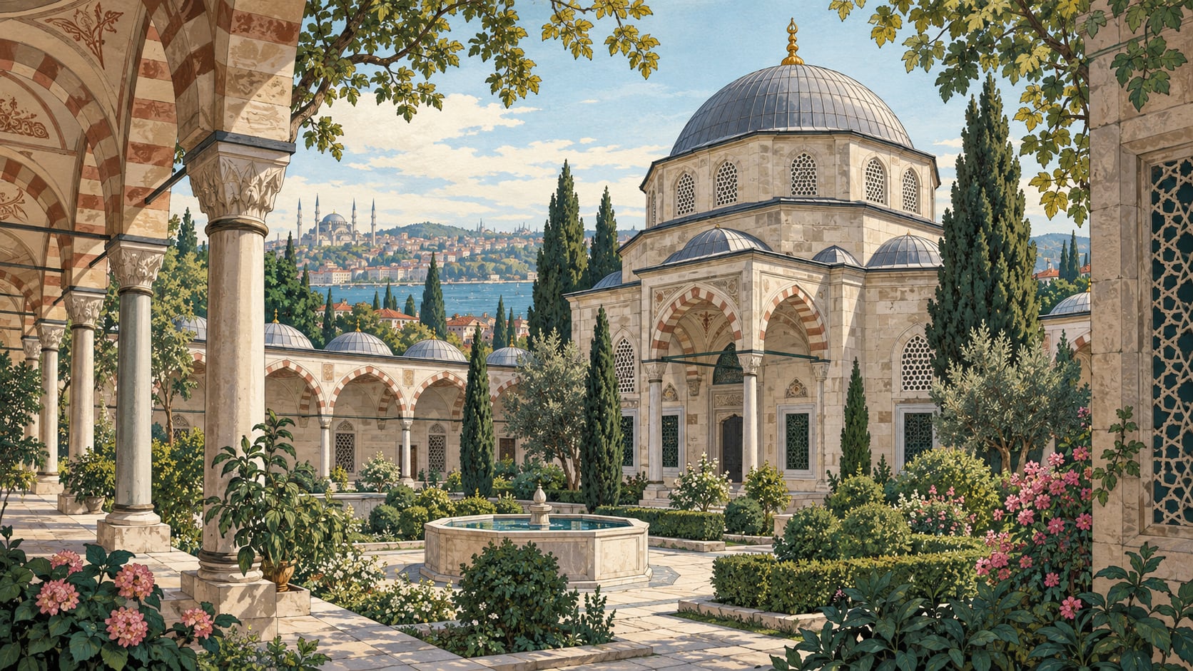 Nakkaş Hasan Paşa Tomb çizimi, İstanbul