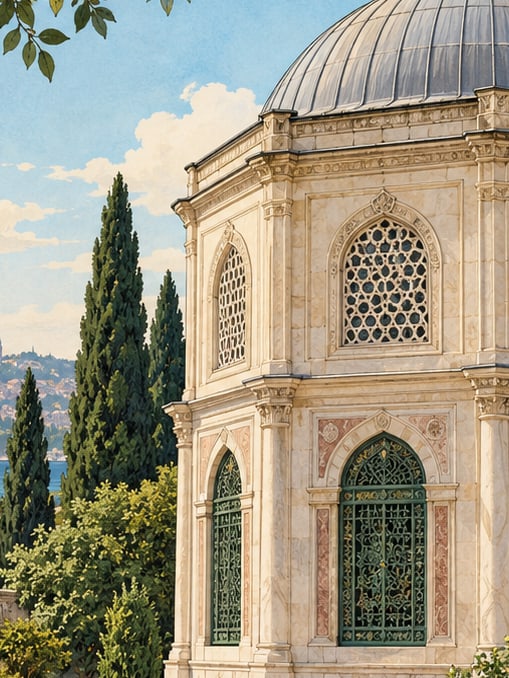 Zeichnung: Grabmal Nakşıdil Valide Sultan, İstanbul