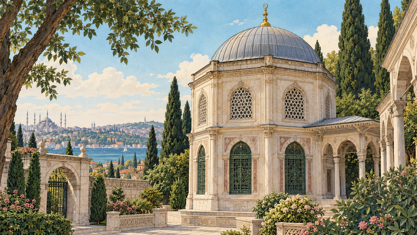 Nakşıdil Valide Sultan Tomb çizimi, İstanbul