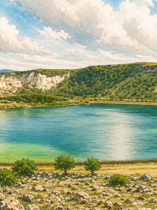 Zeichnung: Thermalquelle Narlıgöl (Acıgöl), Aksaray