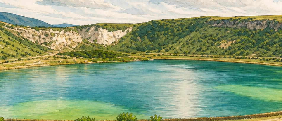 Narlıgöl (Acıgöl) Termal Kaynağı çizimi, Aksaray