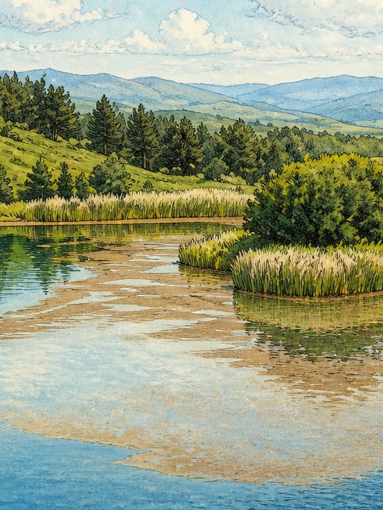 Zeichnung: Adalı-See Narman (Narman Beş Göller), Erzurum