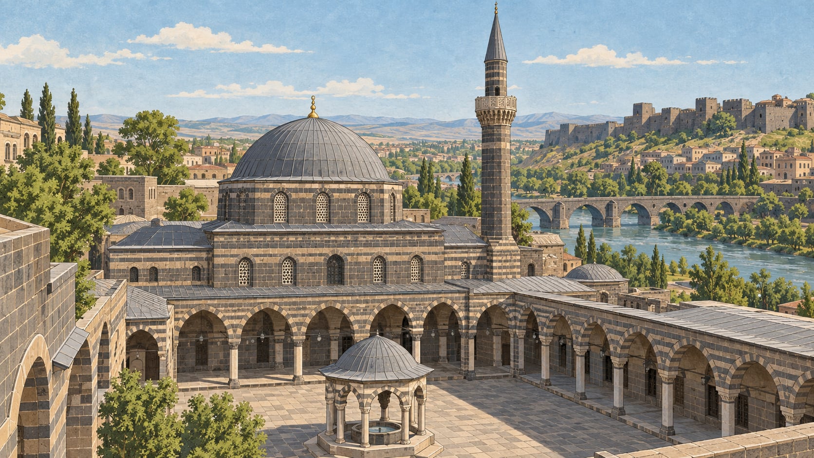 Nebi Mosque çizimi, Diyarbakır