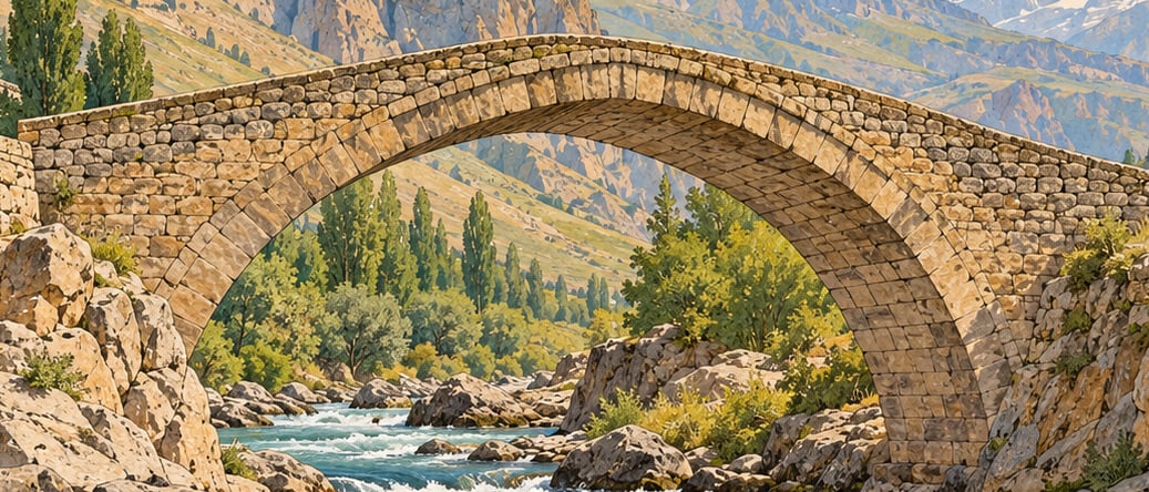 River Stone Bridge çizimi, Hakkari