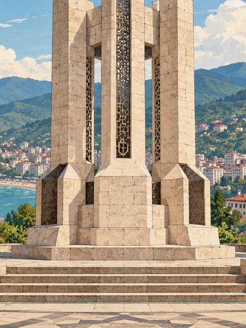 Zeichnung: Nihat-Bey-Denkmal, Giresun