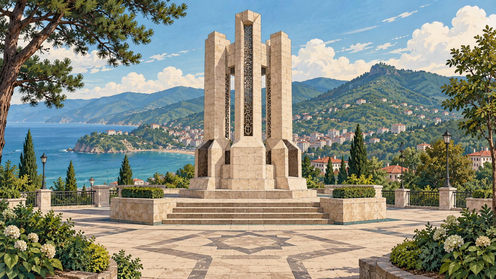 Nihat Bey Monument çizimi, Giresun
