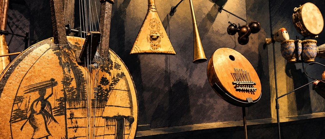 Nilüfer Municipality Dr. Hüseyin Parkan Sanlıkol Music Instruments Museum çizimi, Bursa