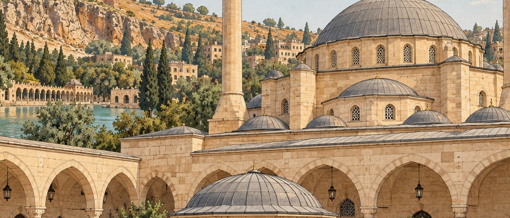 Nimetullah Mosque / Ak Mosque çizimi, Şanlıurfa