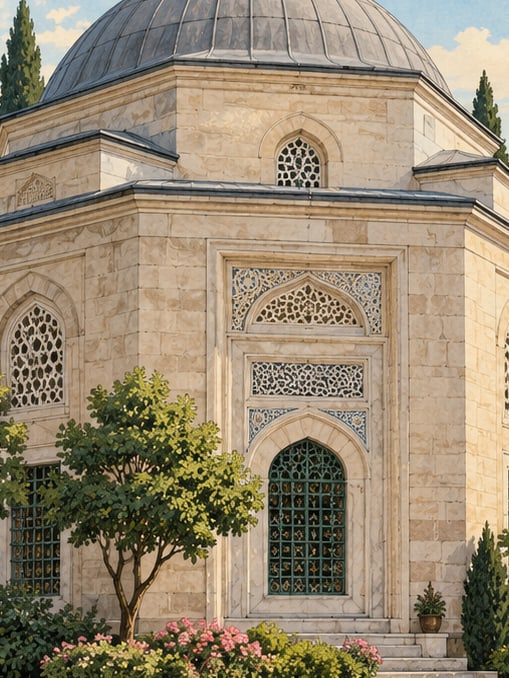 Zeichnung: Grabmal Nişancı Mehmed Paşa, İstanbul