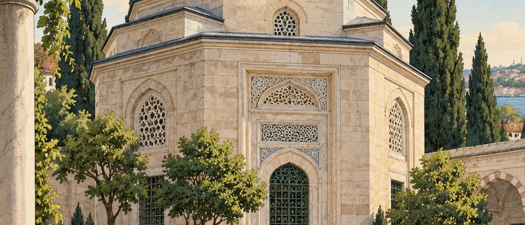 Nişancı Mehmed Paşa Tomb çizimi, İstanbul