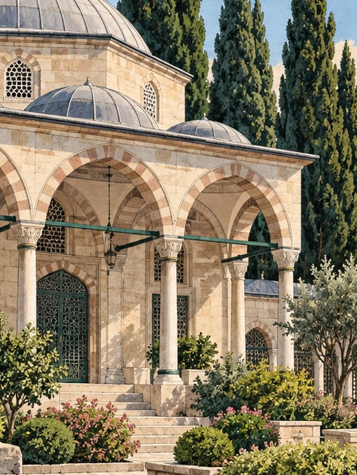 Zeichnung: Grabmal Nureddin Cerrahi, İstanbul