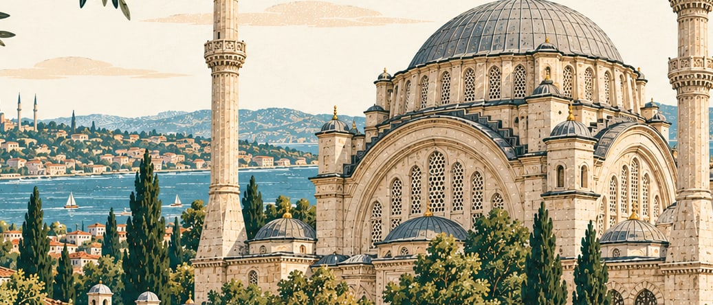 Nuruosmaniye Camii çizimi, İstanbul