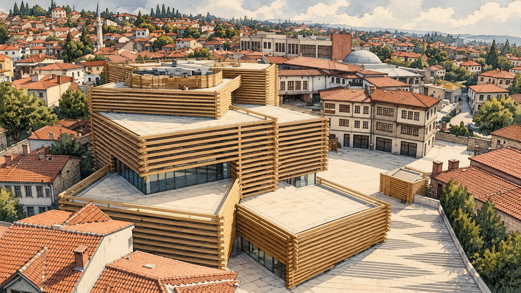 Odunpazarı Modern Museum çizimi, Eskişehir