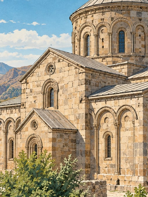 Zeichnung: Russische Kirche von Oltu, Erzurum
