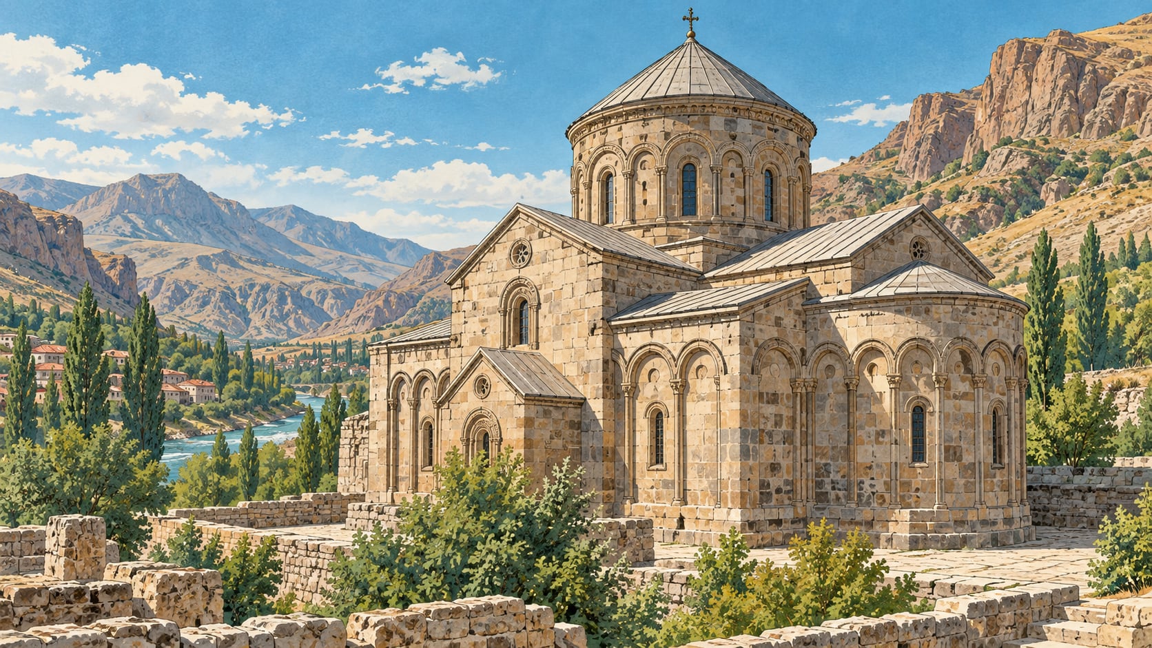 Oltu Rus Church çizimi, Erzurum