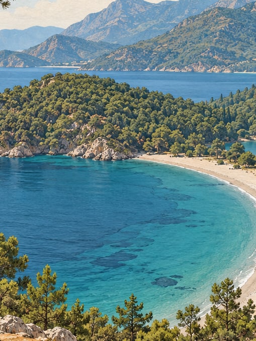Zeichnung: Naturpark Ölüdeniz Kıdrak, Muğla