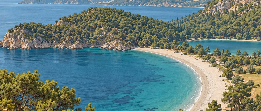 Ölüdeniz Kıdrak Nature Park çizimi, Muğla