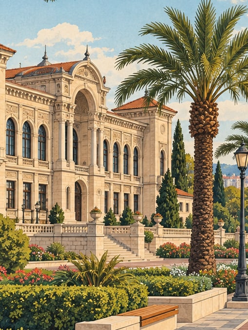 Zeichnung: Ömer-Efendi-Moschee, Tekirdağ