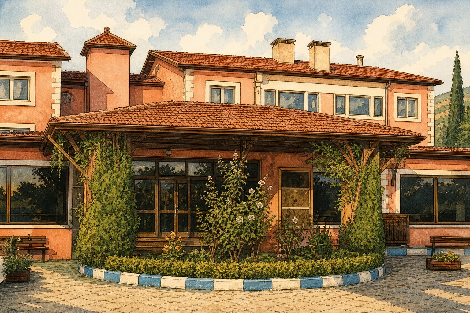 Ömer Hot Spring çizimi, Afyonkarahisar