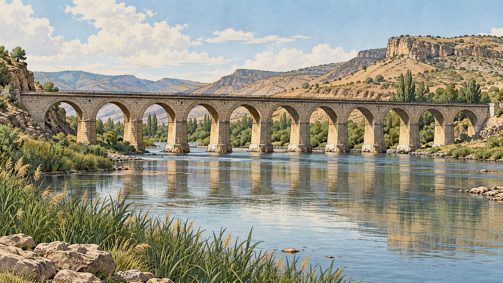Ten-Arched DDY Bridge çizimi, Batman