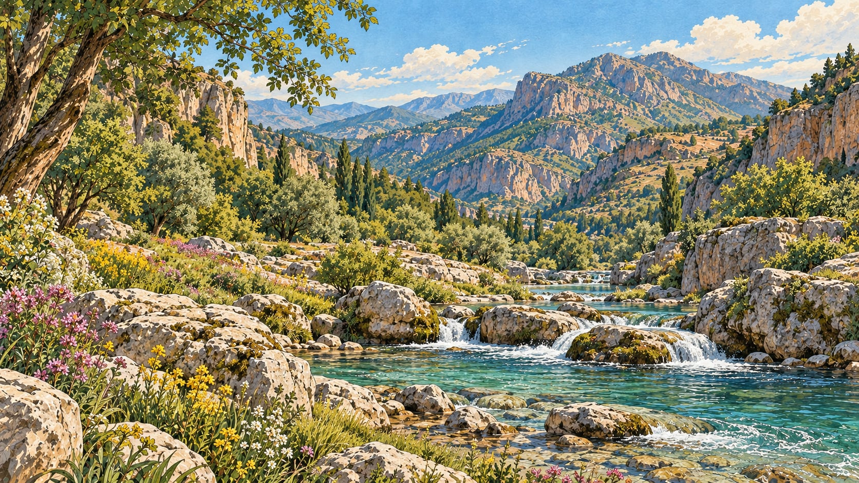 Örenönü Nature Park çizimi, Tunceli