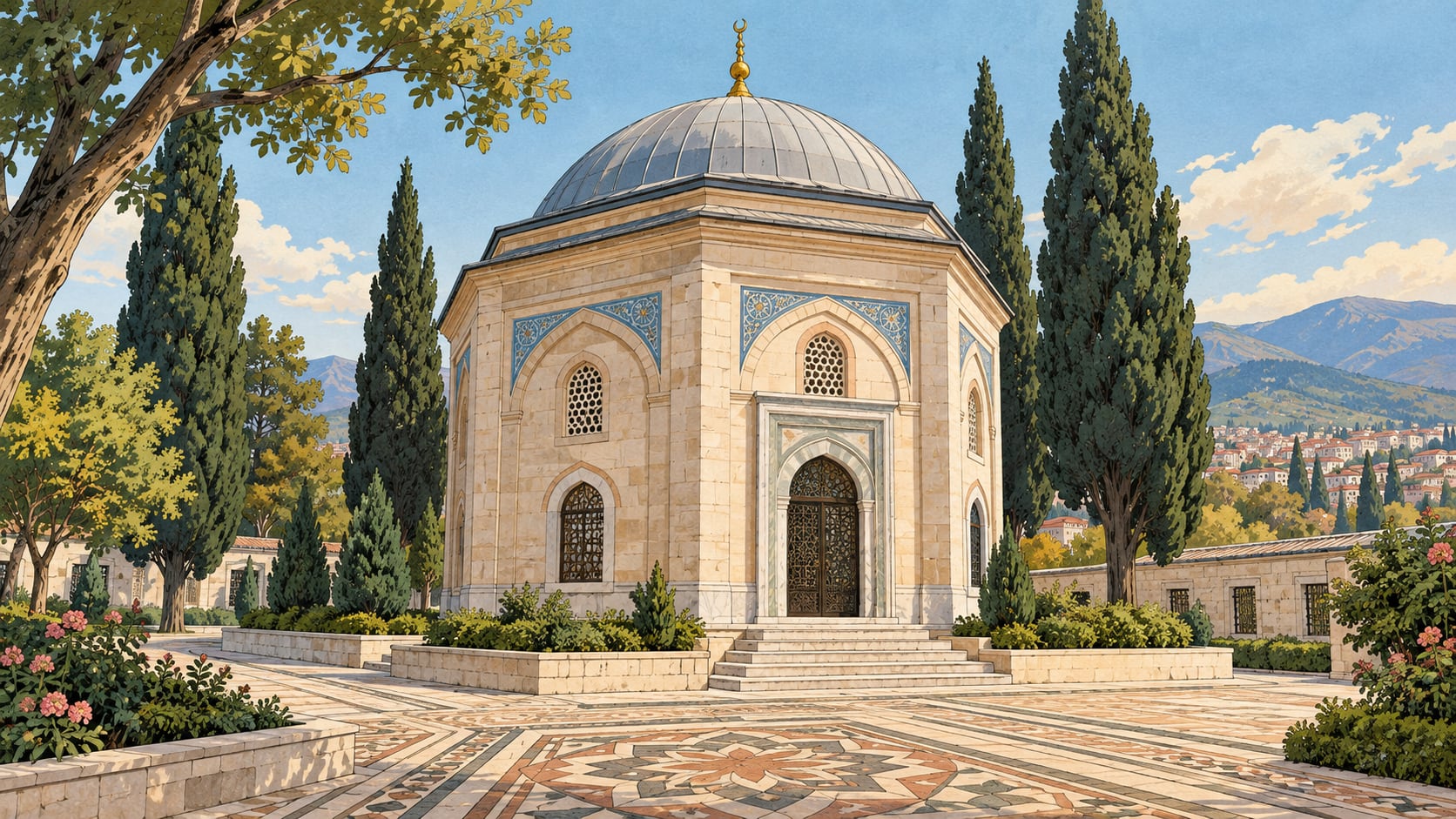 Orhangazi Tomb çizimi, Bursa