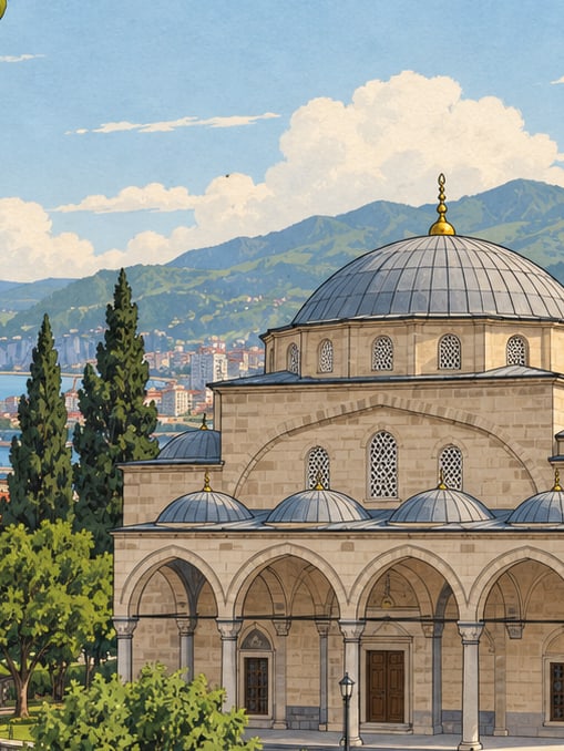 Zeichnung: Ortahisar-Moschee, Trabzon