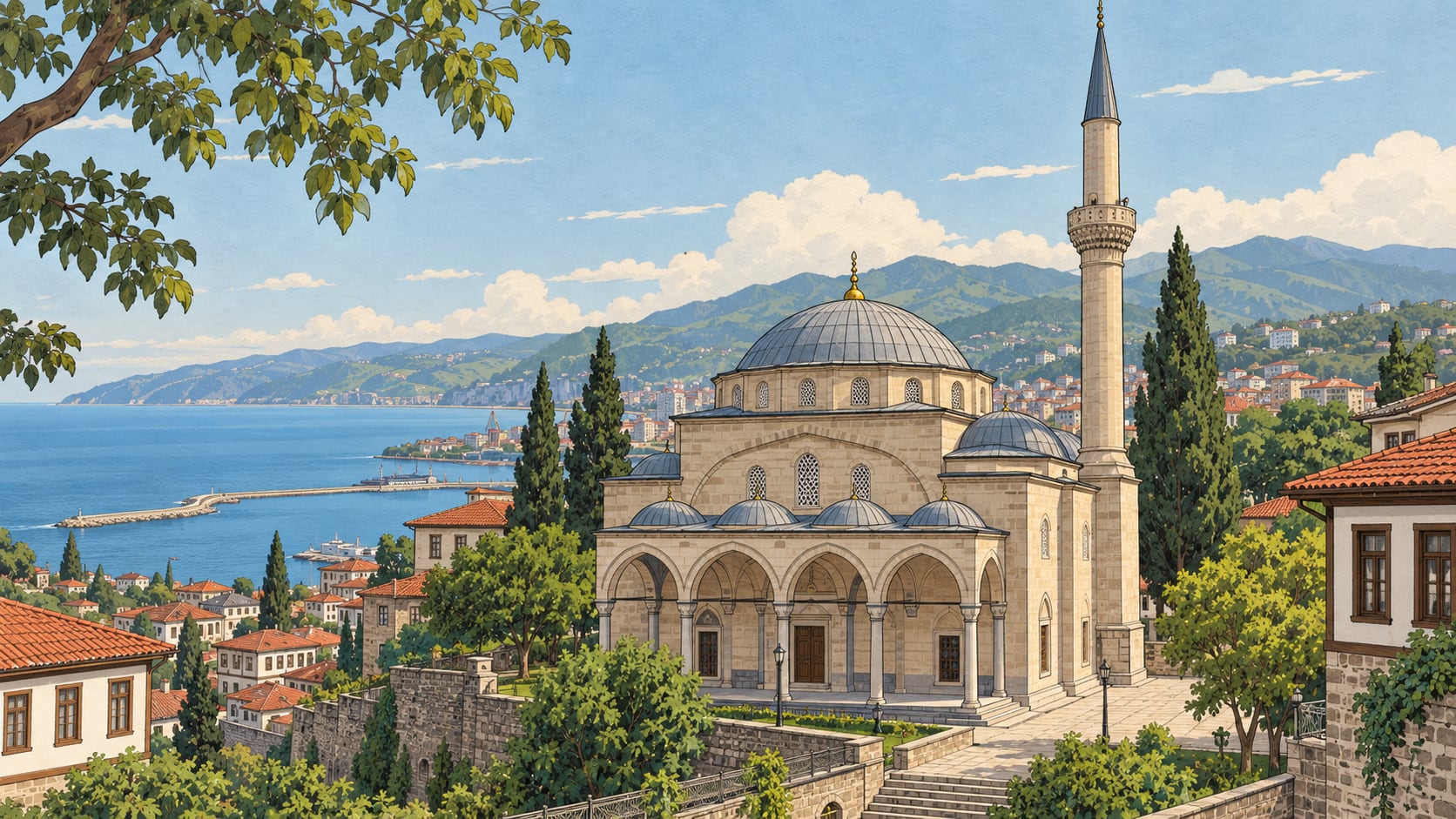 Ortahisar Mosque çizimi, Trabzon