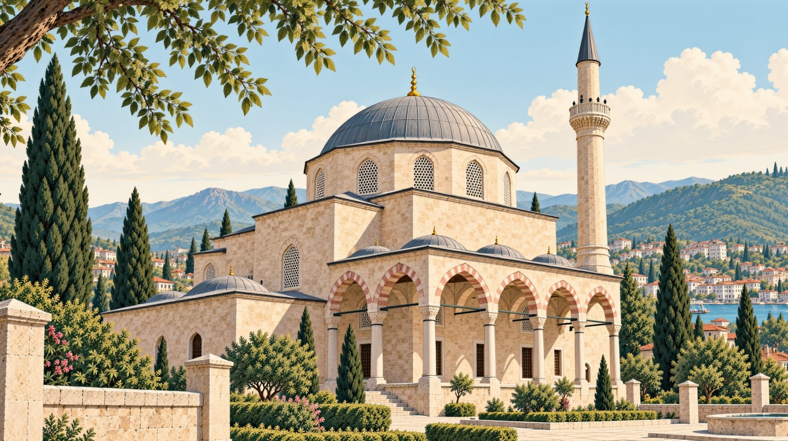 Ortaköy Mosque çizimi, İstanbul