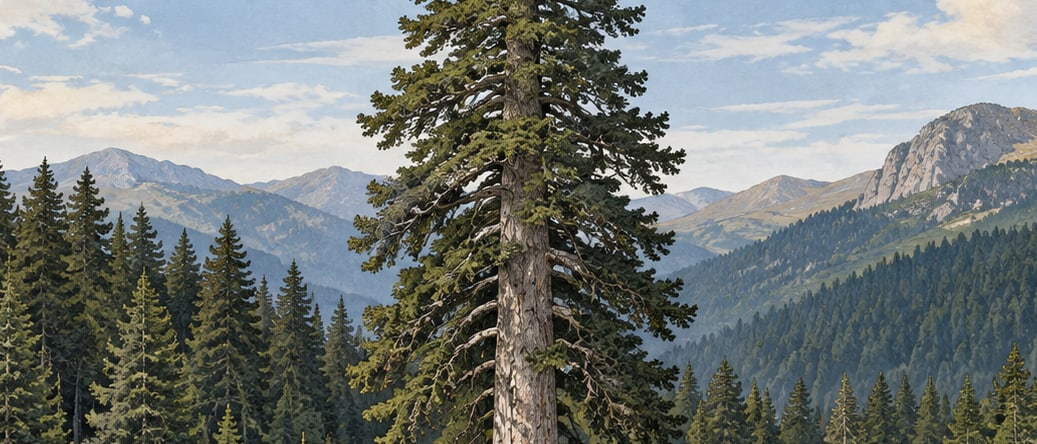 Örümcek Forest Fir I Natural Monument çizimi, Gümüşhane