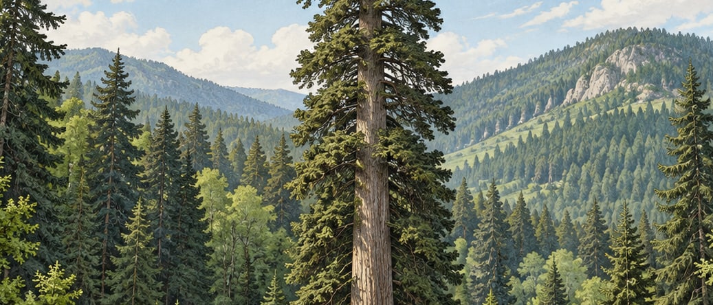 Örümcek Forest Fir II Natural Monument çizimi, Gümüşhane