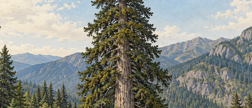 Örümcek Forest Fir III Natural Monument çizimi, Gümüşhane