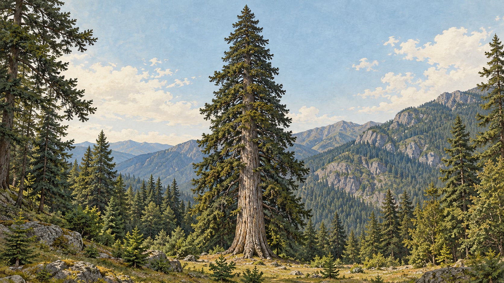Örümcek Forest Fir III Natural Monument çizimi, Gümüşhane