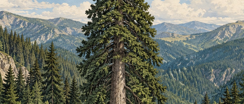 Örümcek Forest Fir IV Natural Monument çizimi, Gümüşhane