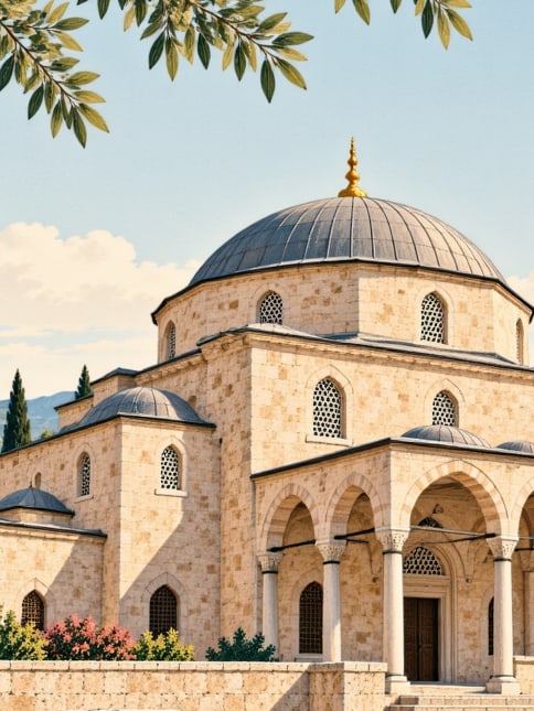 Zeichnung: Akşemseddin-Moschee von Osmancık, Çorum