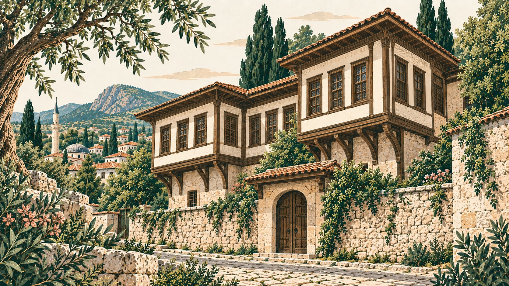 Osmanlı Evi Müzesi çizimi, Bursa