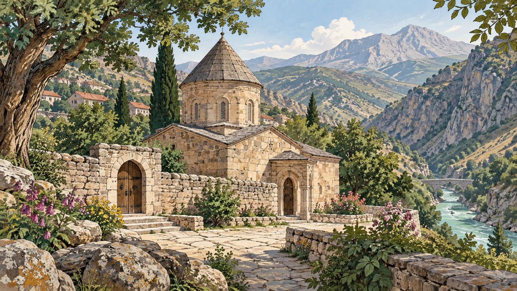 Ovacık Ziyaret Village çizimi, Tunceli