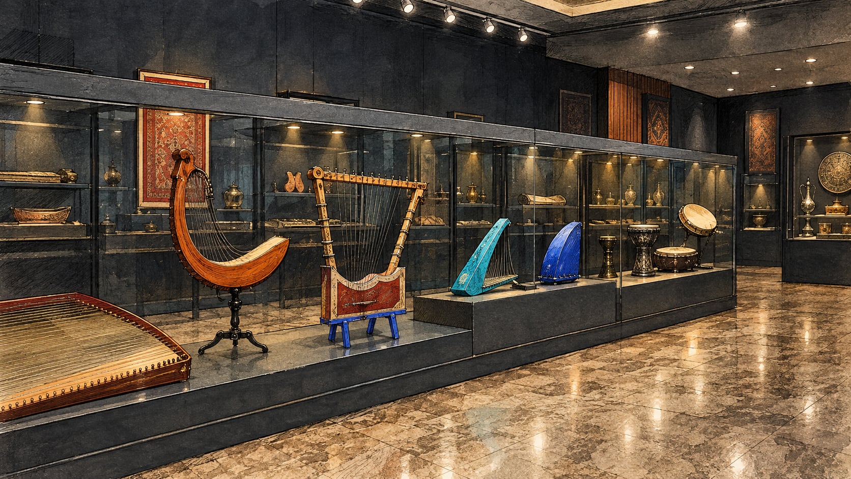 Palet Turkish Music Museum çizimi, İstanbul